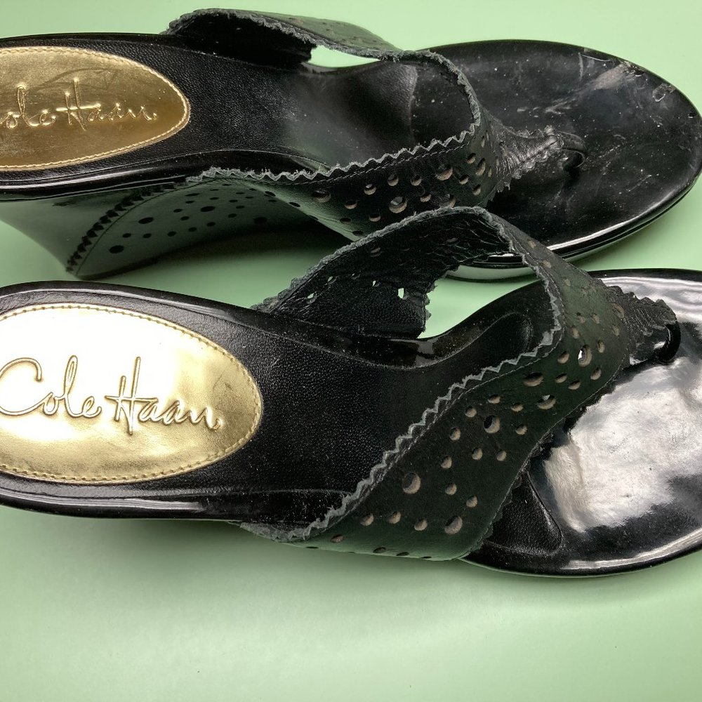 Cole Haan Women's Size 10, Black Patent, Wedge Shoe